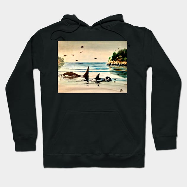 Orca Reflection Hoodie by Signe23